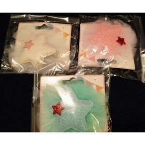 Baby Star Sparkle Infant/Girls Hair Clips Gift Set Pack of 3 D'Bello Accessories